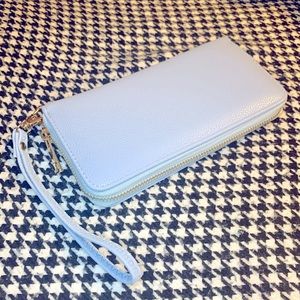 Powder Blue Faux Leather Wallet NWOT